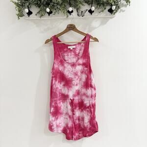 spiritual gangster Pink Tie Dye Shorts Romper Medium d2449